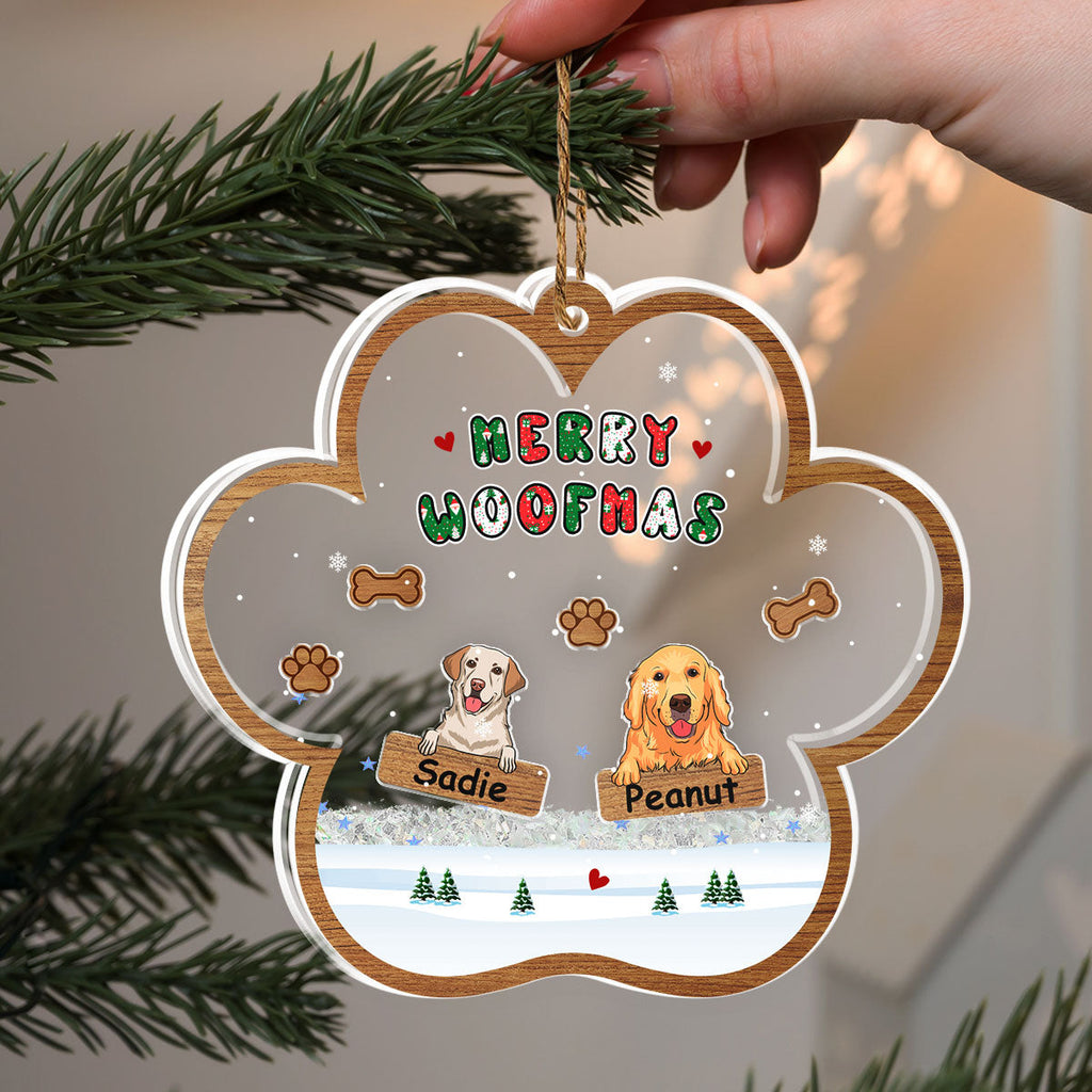 Woofmas Winter - Personalized Acrylic Shaker Ornament