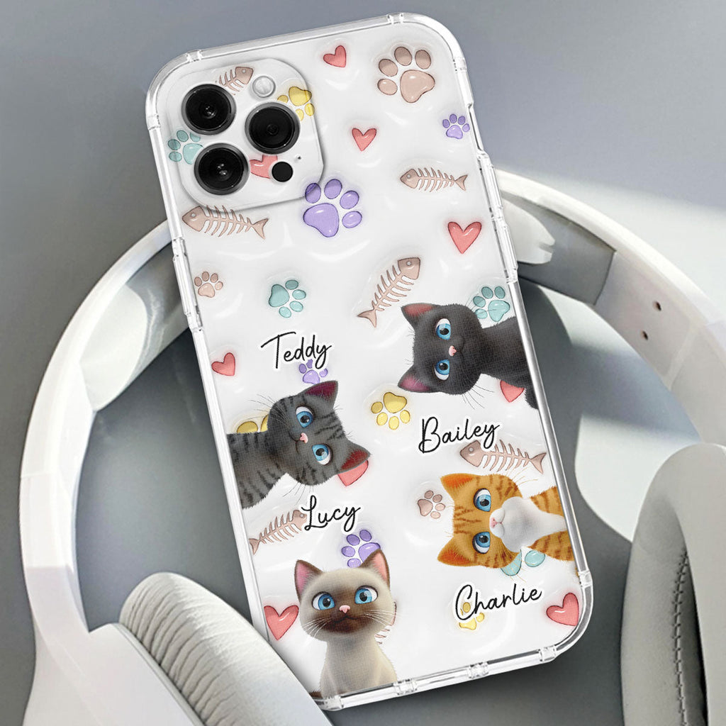 Baby Lovely Cat - Personalized 3D Inflated Effect Phone Case