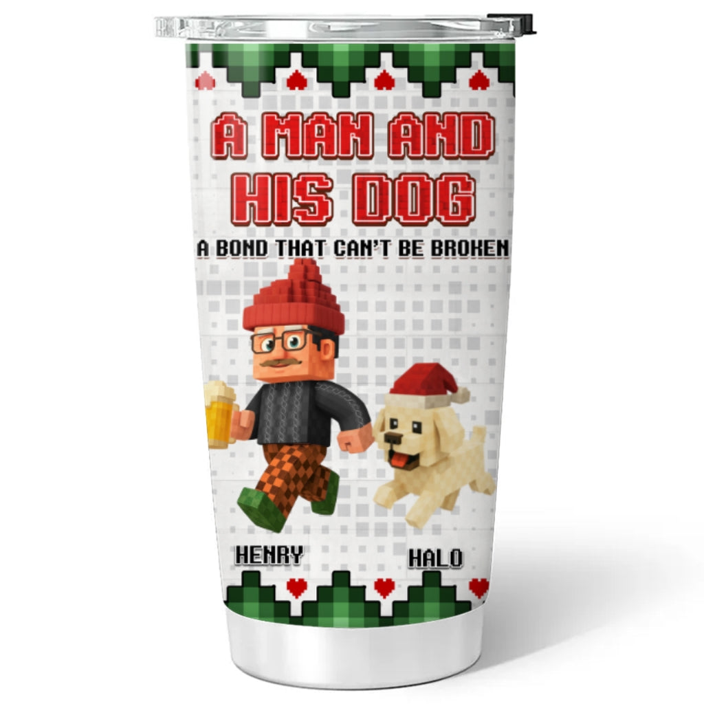 Custom Christmas Birthday Gifts For Dog Lovers • Me And My Dog Christmas - Personalized Tumbler