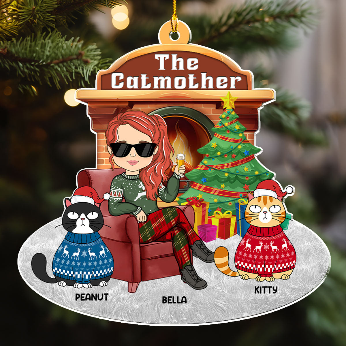 Catparent Christmas - Personalized Acrylic Ornament