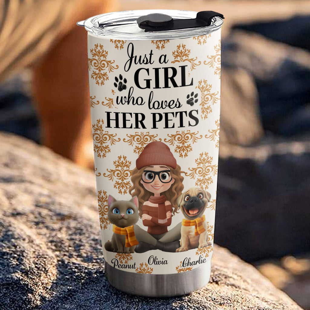 Custom Christmas Birthday Gifts For Pet Mom, Pet Lovers • Pumskin Pet Autumn - Personalized Tumbler