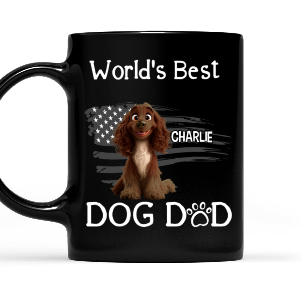 Custom Father's day Birthday Gifts For Dog Dad, Dog Lovers • Worldwide Best Dad - Personalized Coffee Mug
