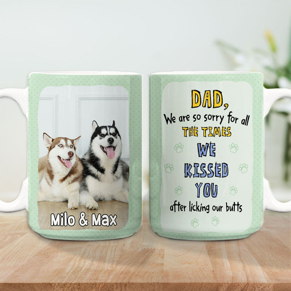 Custom Photo Mother's Father's day Birthday Gifts For Dog Lovers • Licking The Butt Photo - Personalized Coffee Mug