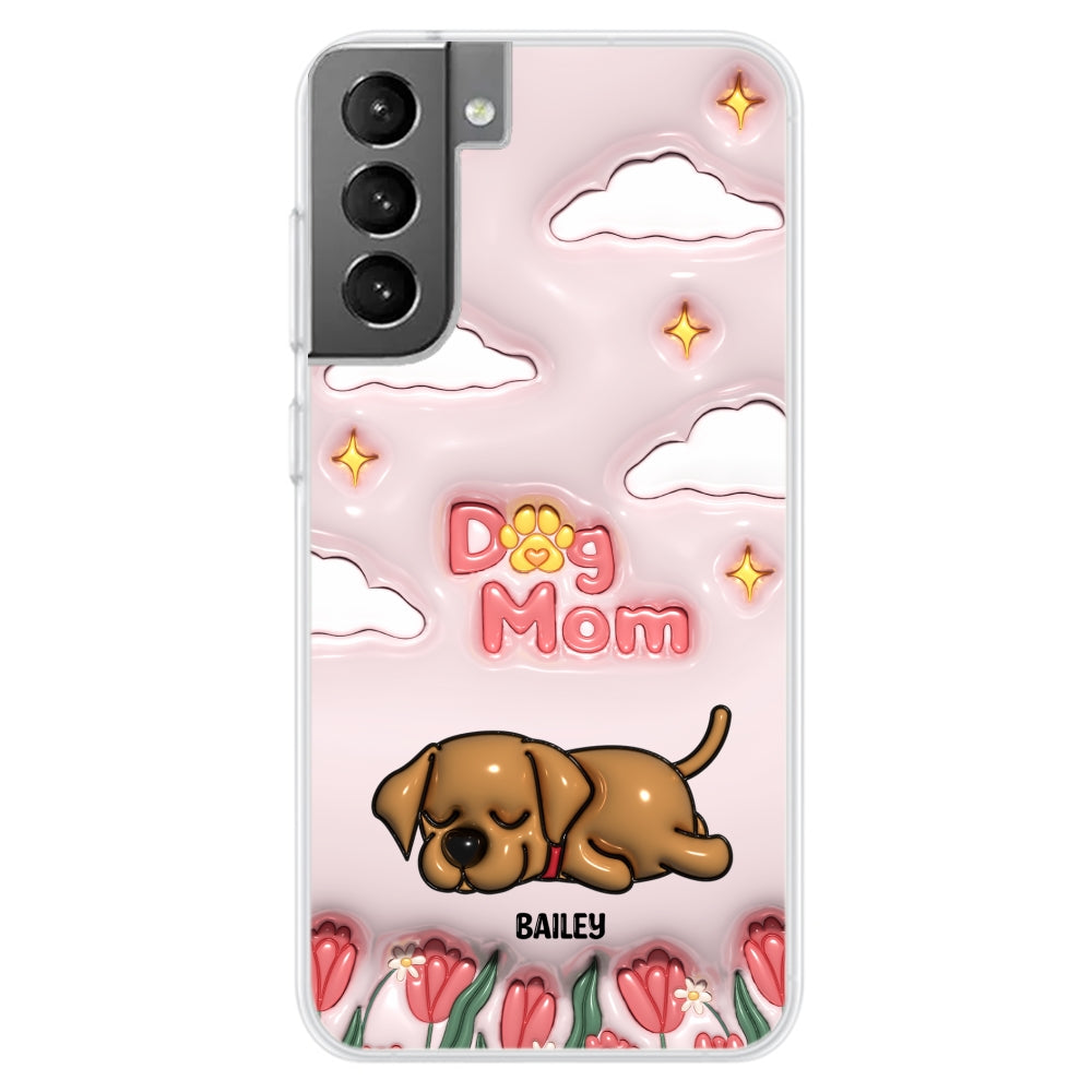 I Love My Dog Mom - Personalized 3D Inflated Effect Phone Case