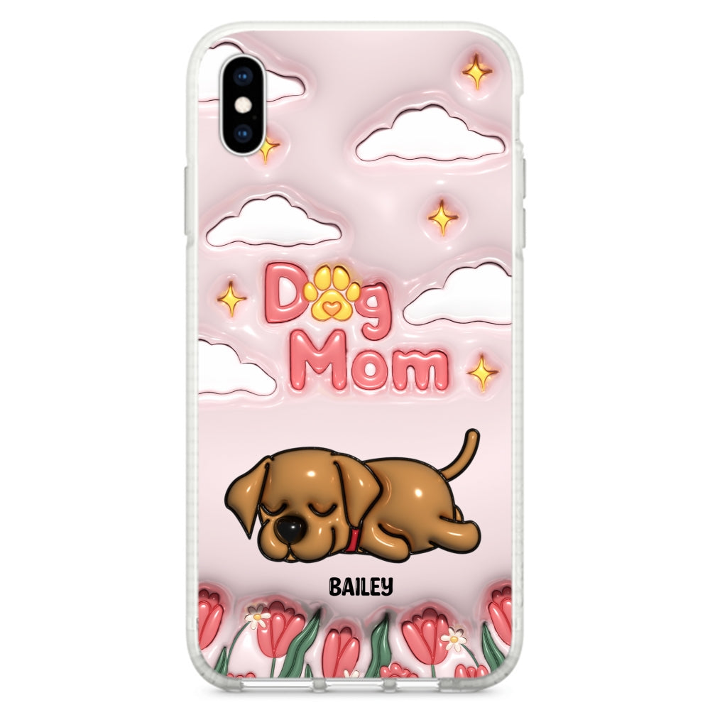 I Love My Dog Mom - Personalized 3D Inflated Effect Phone Case
