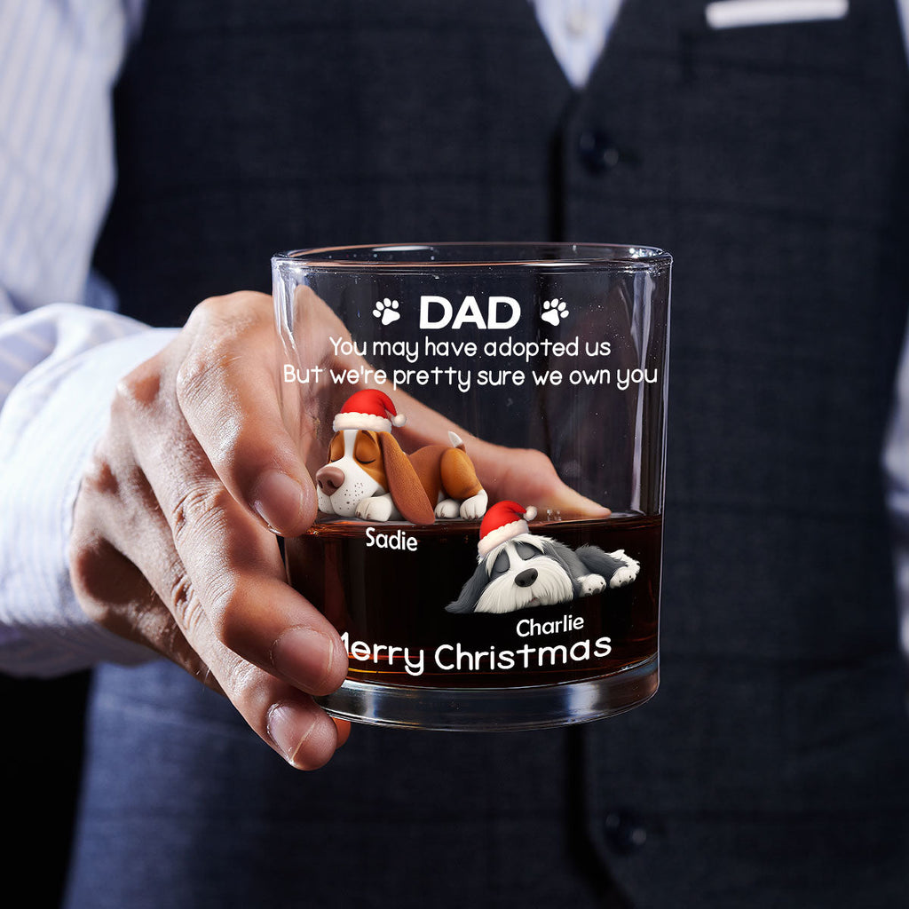I Own You For Sure Snow Ver - Personalized Whiskey Glass