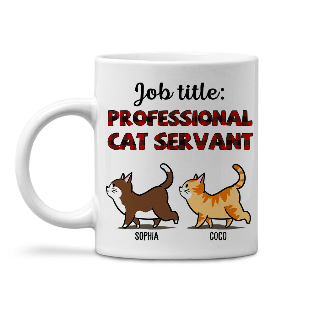 Custom Photo Mother's day Birthday Gifts For Cat Mom, Cat Lovers • Professional Cat Servant - Personalized Coffee Mug