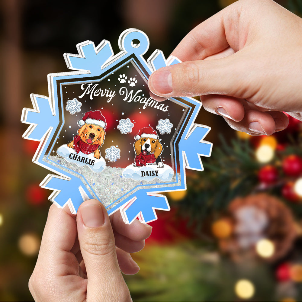 Woofy Dogmas - Personalized Acrylic Shaker Ornament
