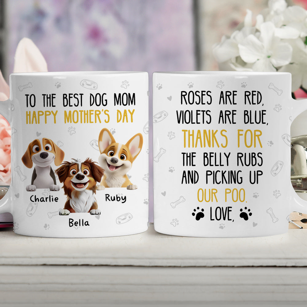 Custom Mother's day Birthday Gifts For Dog Mom, Dog Lovers • Picking Up Our Poo - Personalized Coffee Mug