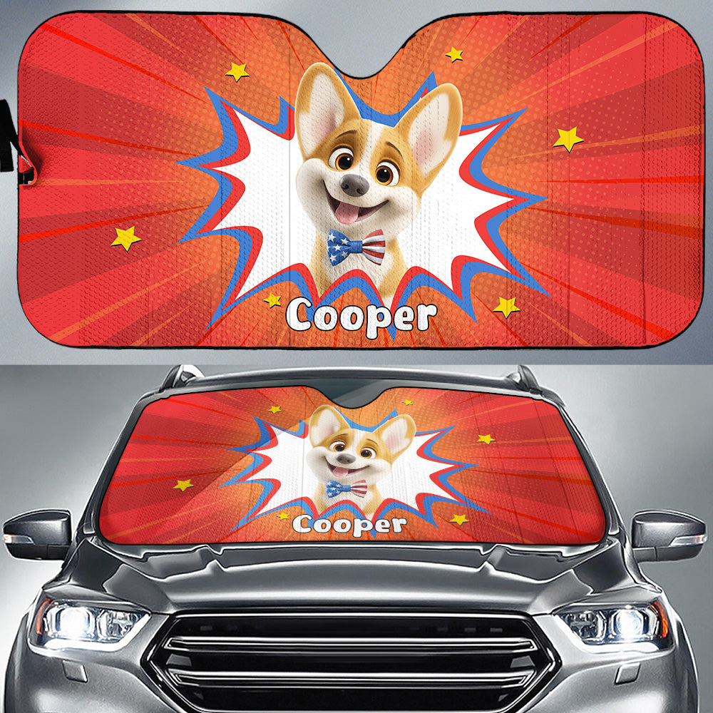 Custom Christmas Birthday Gifts Car Accessories for Dog Parents • Hang Out With Me - Personalized Car Sunshade