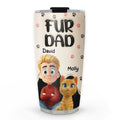 Custom Christmas Birthday Gifts For Pet Dad, Pet Lovers • Dad Love Pet The Most - Personalized 3D Inflated Effect Tumbler