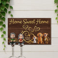Home Sweet Home - Personalized Wooden Key Holder With Keychain