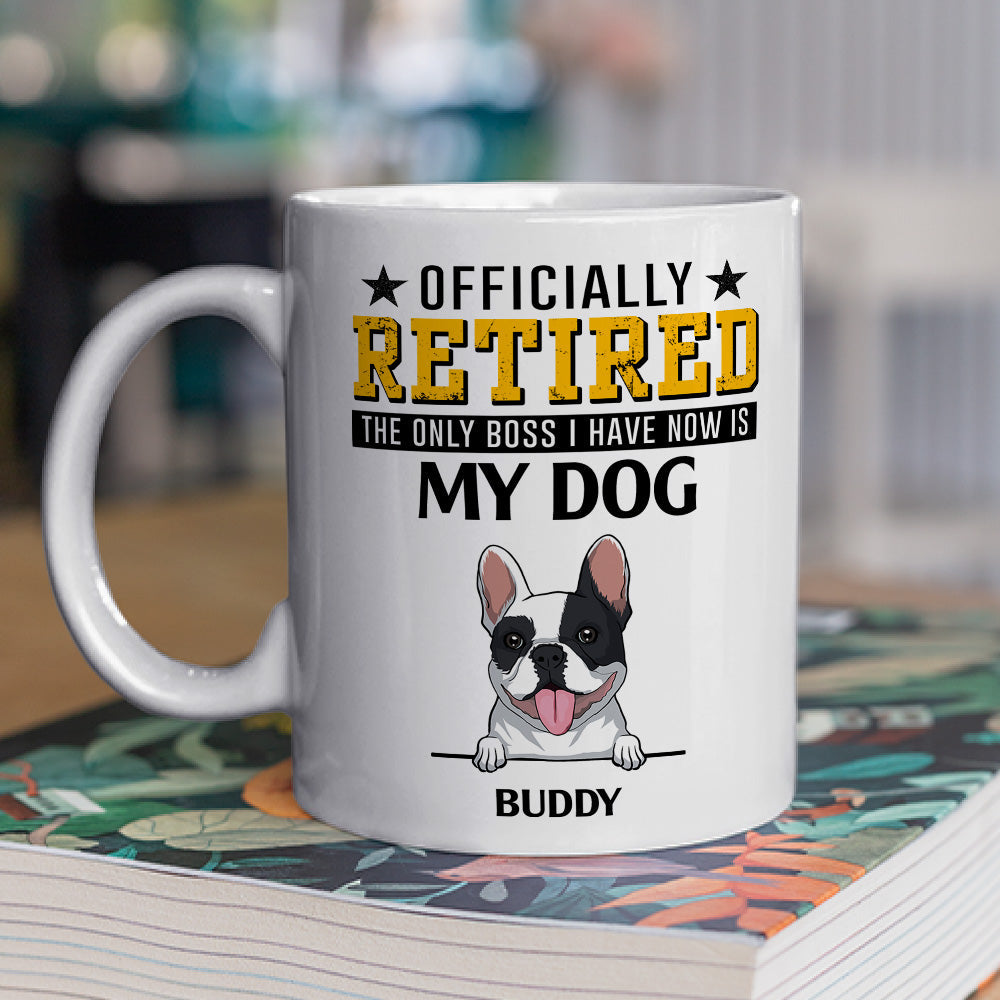 Custom Christmas Birthday Gifts For Dog Lovers • Officially Retired - Personalized Coffee Mug