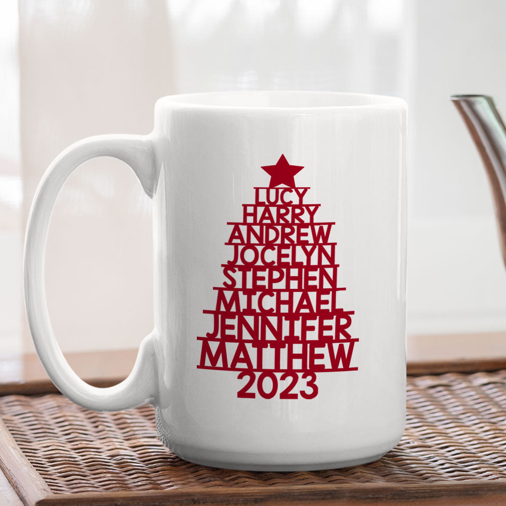 Name On Christmas Tree - Personalized Coffee Mug