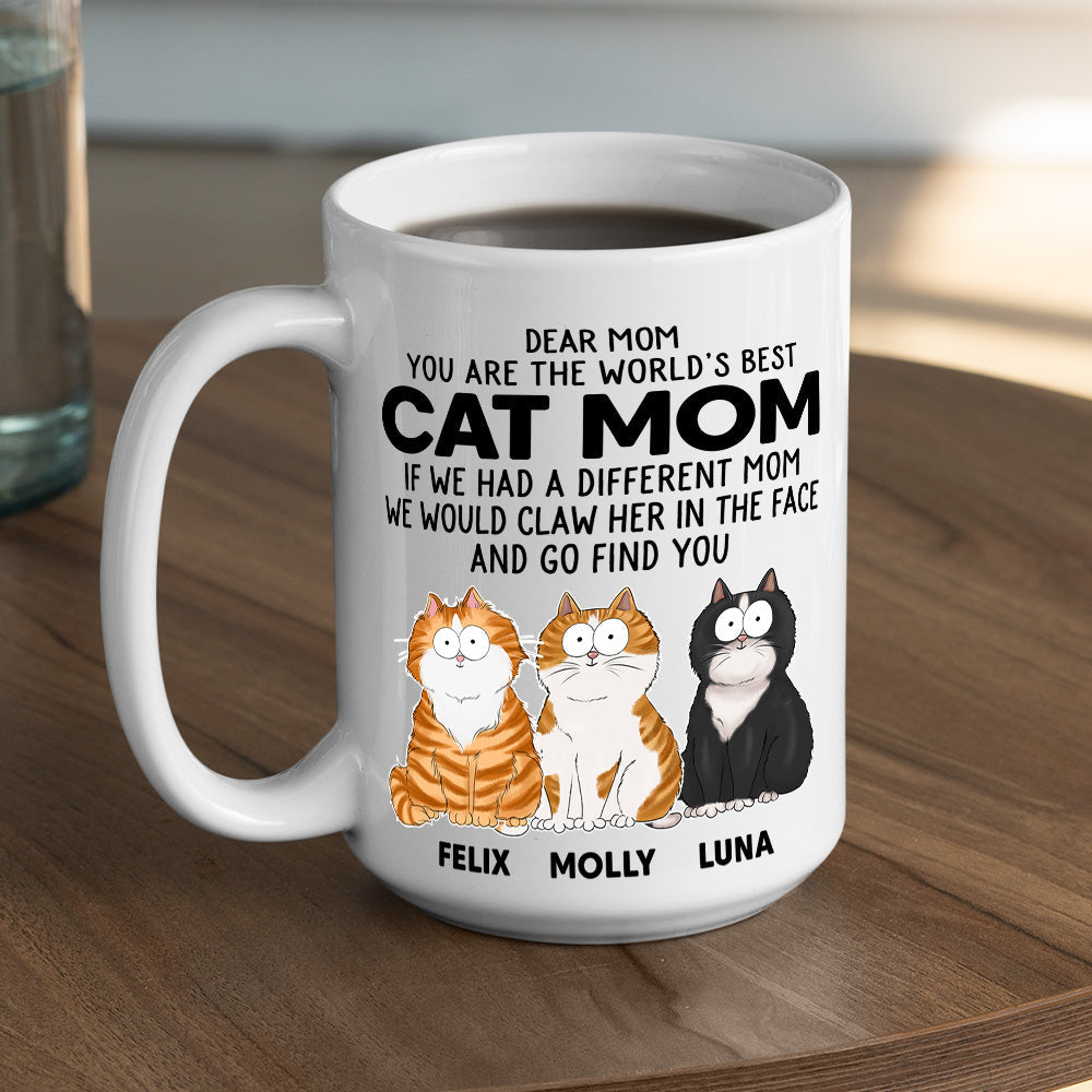 Custom Photo Mother's day Birthday Gifts For Cat Mom, Cat Lovers • We Would Claw - Personalized Coffee Mug