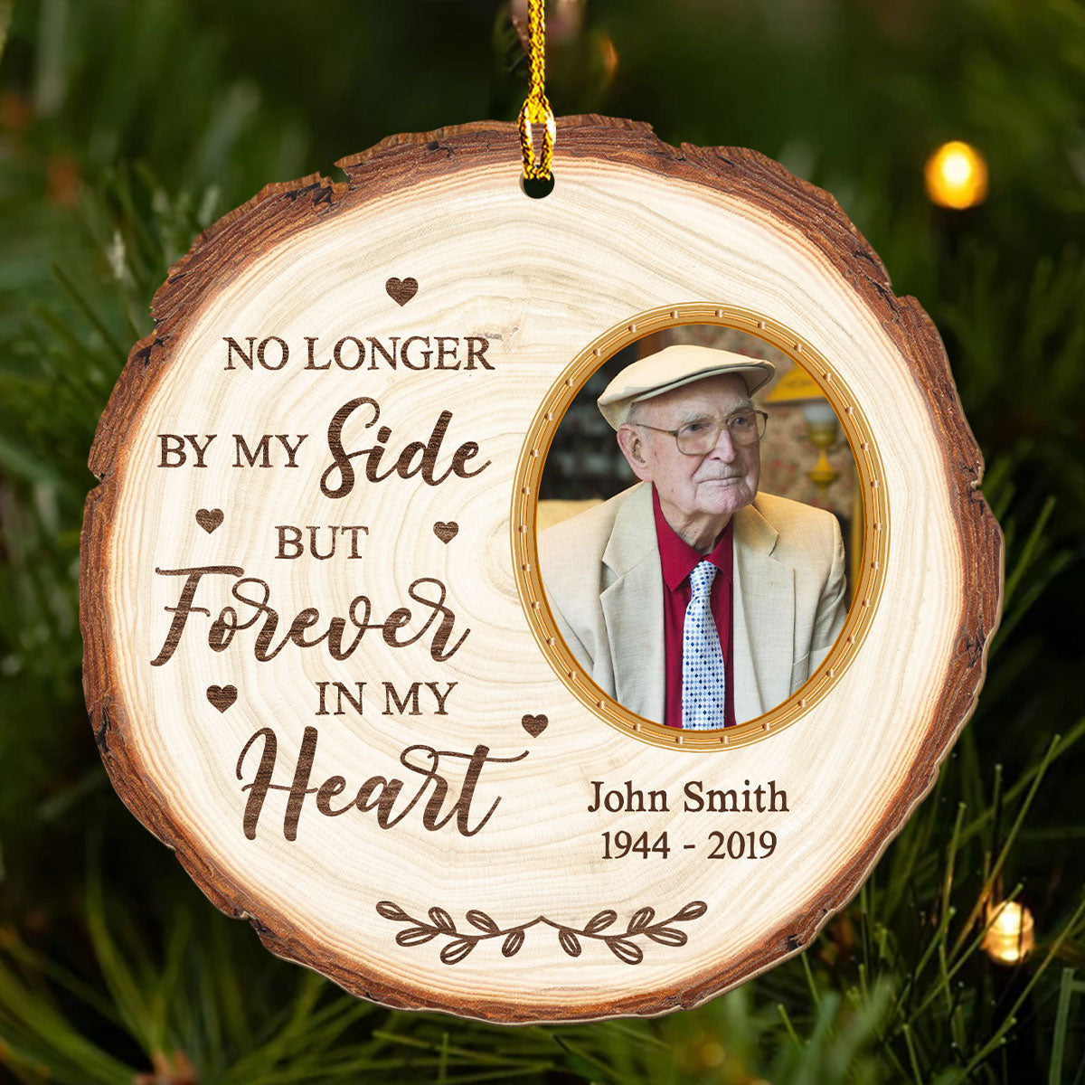 Photo Loving Memory - Personalized 1-layered Wood Ornament