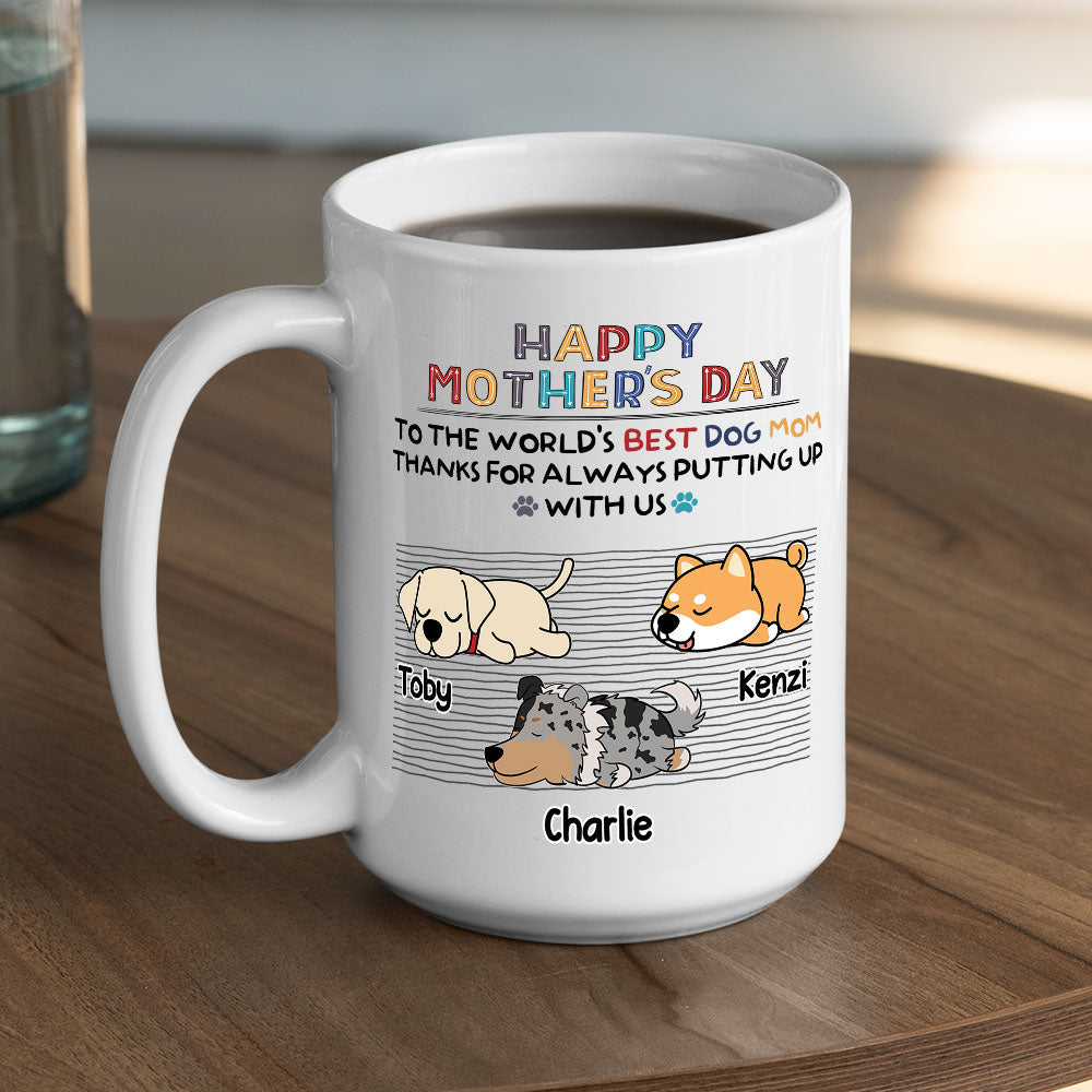Custom Photo Christmas Birthday Gifts For Dog Lovers • To The Best Dog Mom - Personalized Coffee Mug