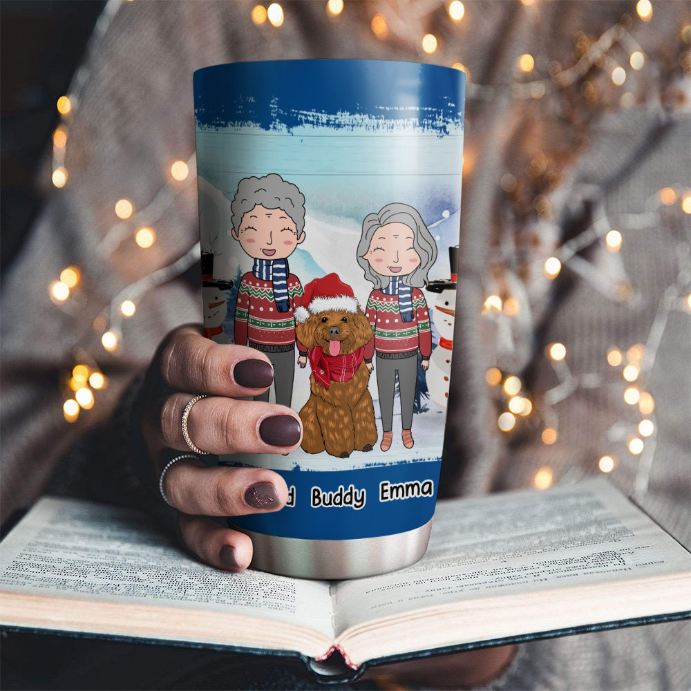 Custom Christmas Birthday Gifts For Dog Lovers • Happiness Is Having A Dog - Personalized Tumbler