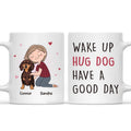 Custom Mother's day Birthday Gifts For Dog Mom, Dog Lovers • Hug Dog - Personalized Coffee Mug