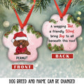 Custom Christmas Decor Home Birthday Gifts For Dog Lovers • Friendly Woof - Personalized Aluminum Ornament