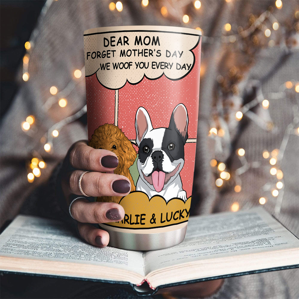 Custom Christmas Birthday Gifts For Dog Lovers • Woof You - Personalized Tumbler