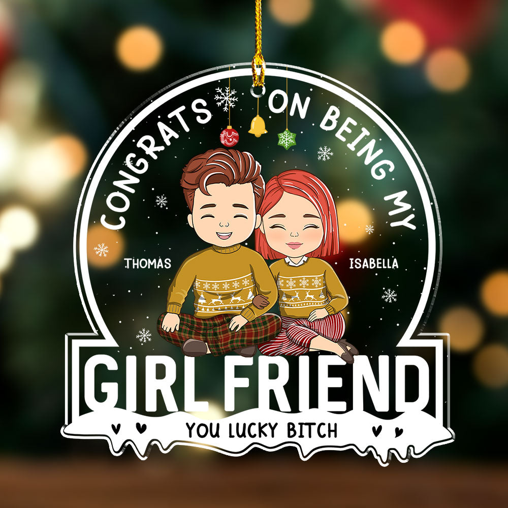 You Lucky Bastard - Personalized Acrylic Ornament