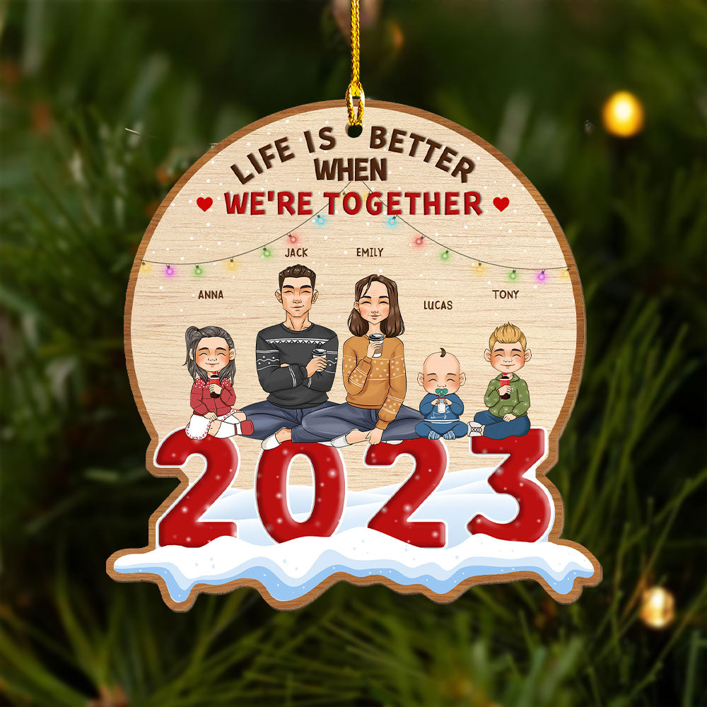 Life Is Better - Personalized 1-layered Wood Ornament