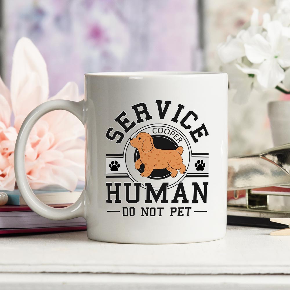 Custom Christmas Birthday Gifts For Dog Lovers • Service Human Logo - Personalized Coffee Mug