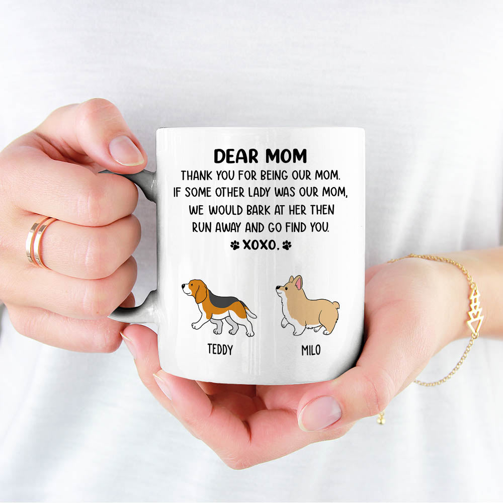 Custom Christmas Birthday Gifts For Dog Lovers • Dear Mom Xoxo - Personalized Coffee Mug