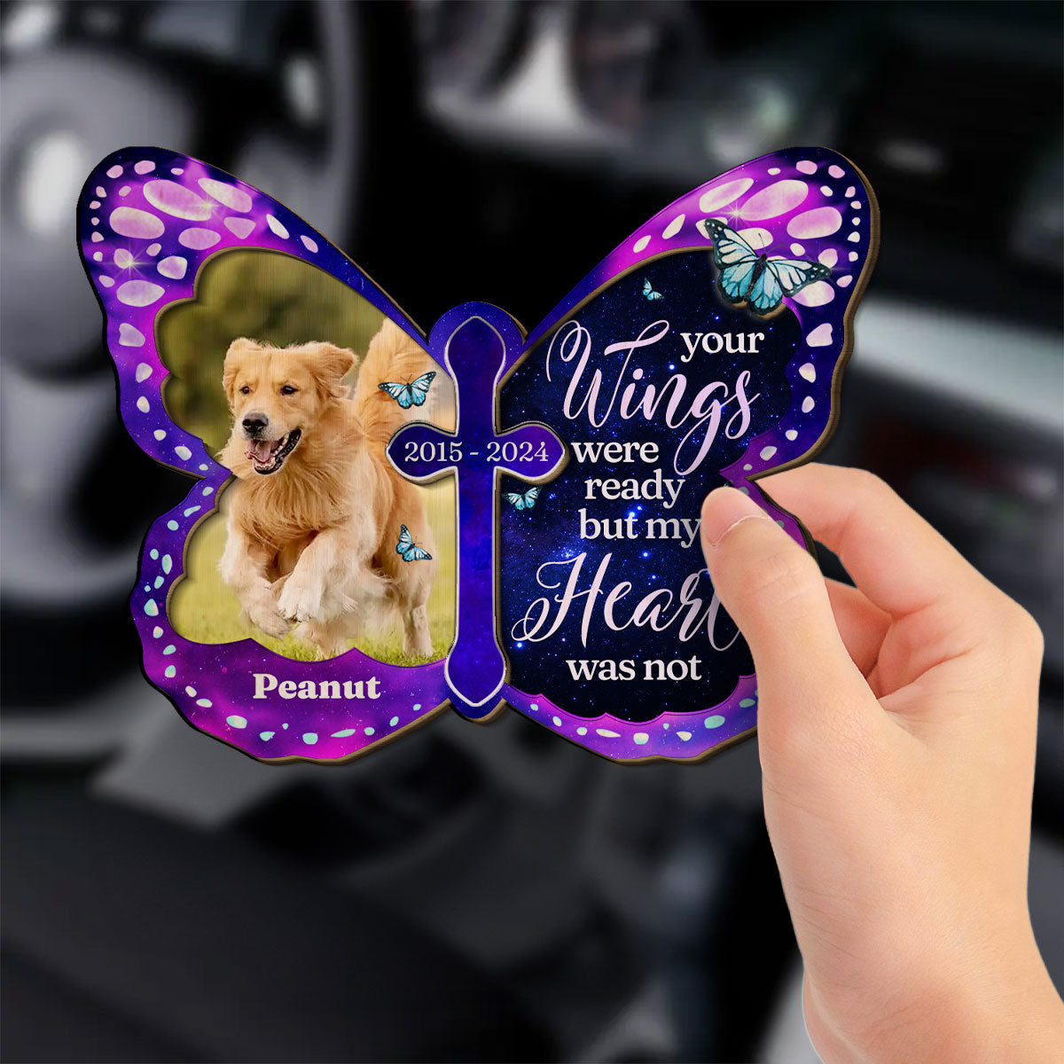 Always Beside You Ver Pet - Personalized Car Visor Clip