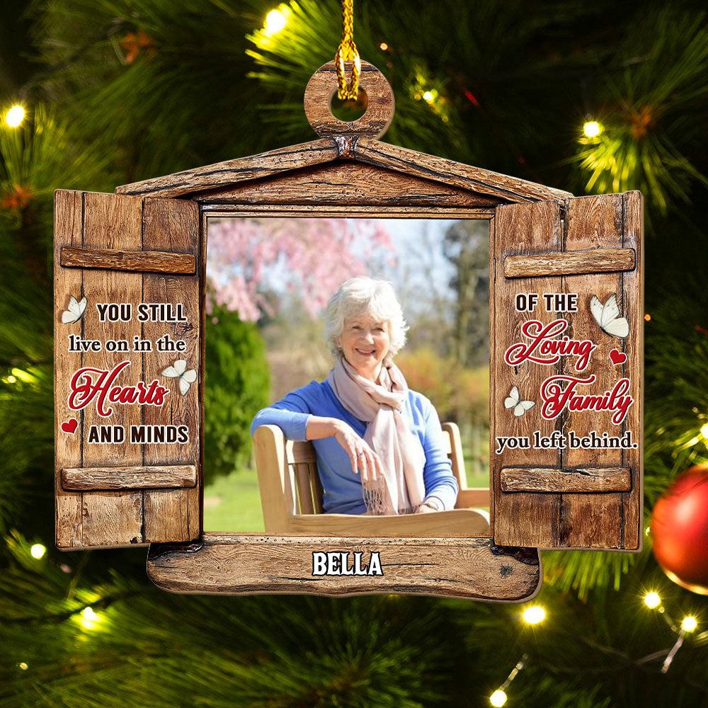 Window Hearts And Minds - Personalized 1-layered Wood Ornament