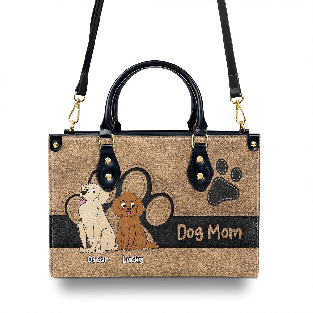 Elegant Pet Mom - Personalized Leather Bag