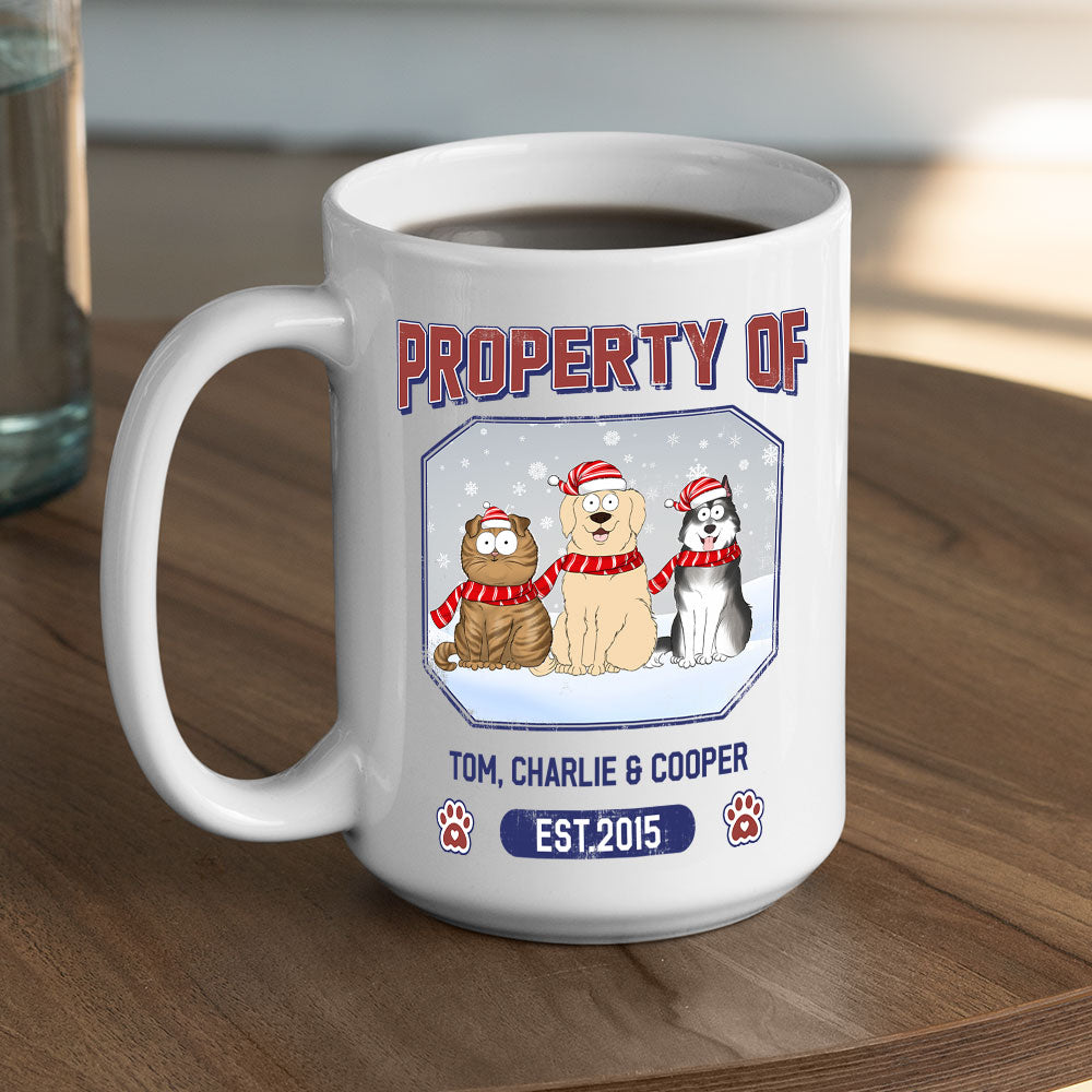 Custom Photo Mother's day Birthday Gifts For Cat Mom, Cat Lovers • Pet Property Of - Personalized Coffee Mug