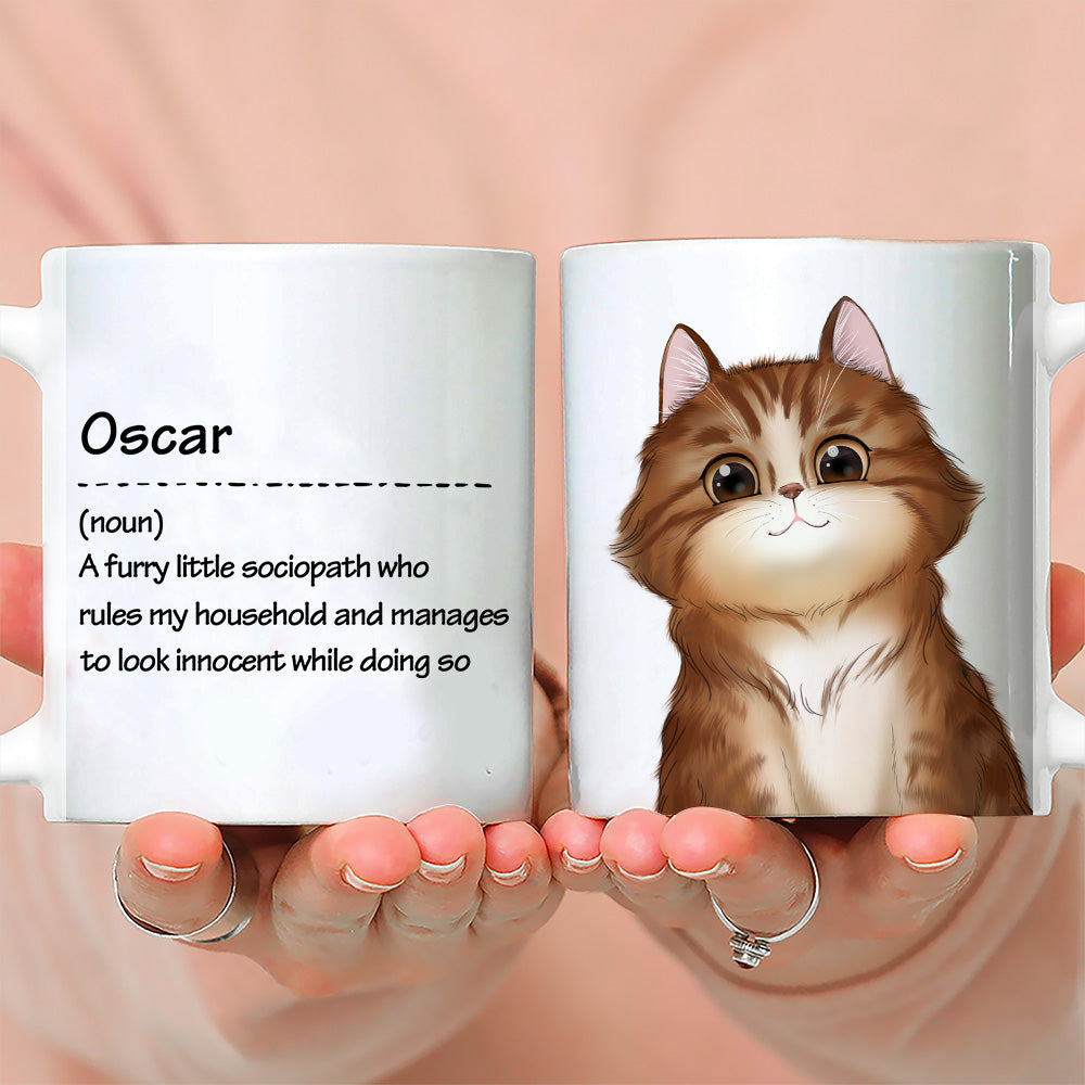 Custom Mother's day Birthday Gifts For Cat Mom, Cat Lovers • Cat Definition - Personalized Coffee Mug