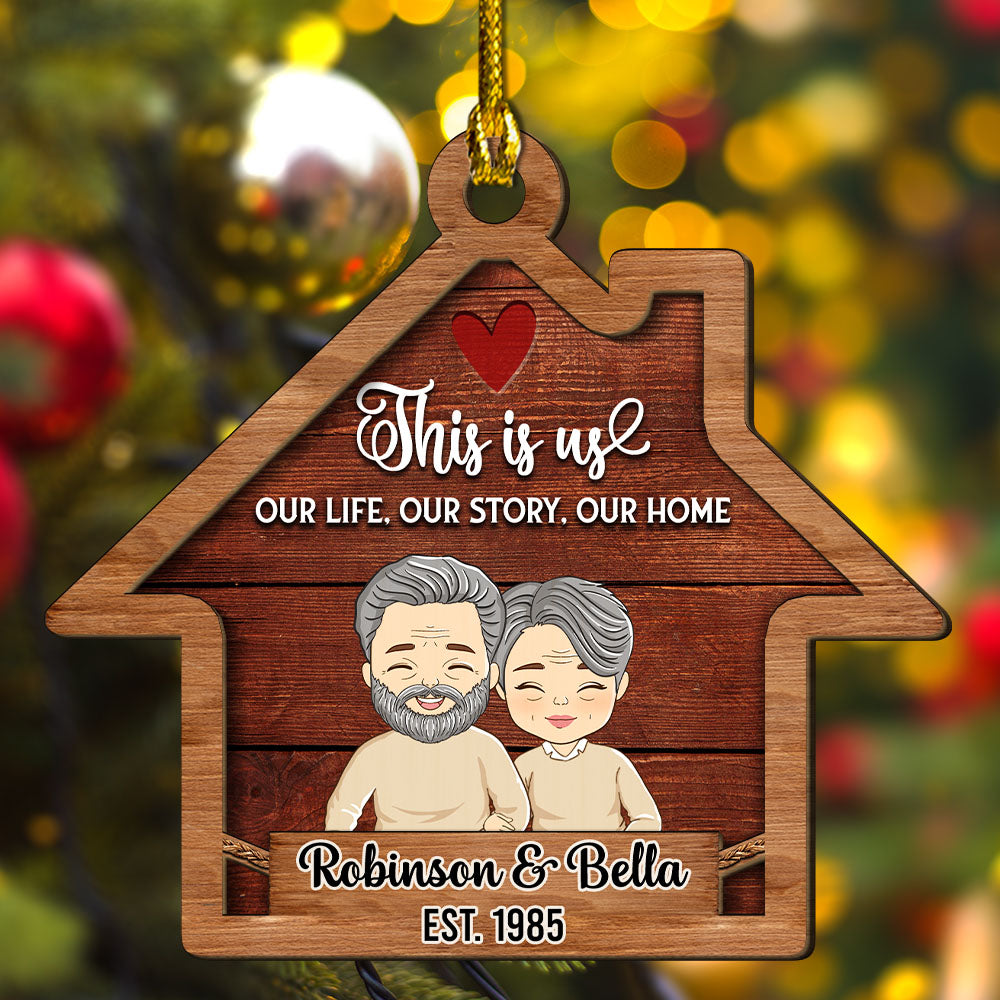 This Is Us House - Personalized 2-layered Wood Ornament