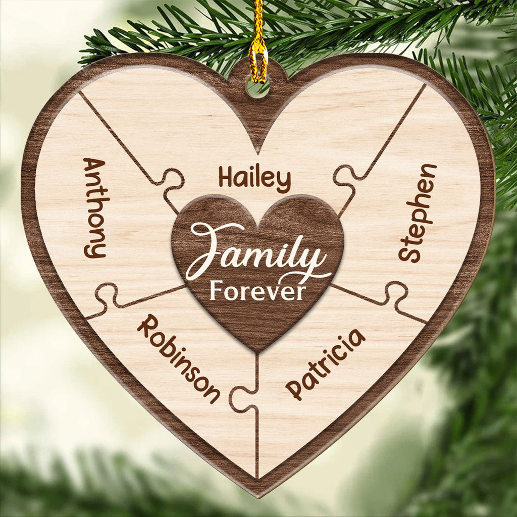 Together We Make Family - Personalized 1-layered Wood Ornament