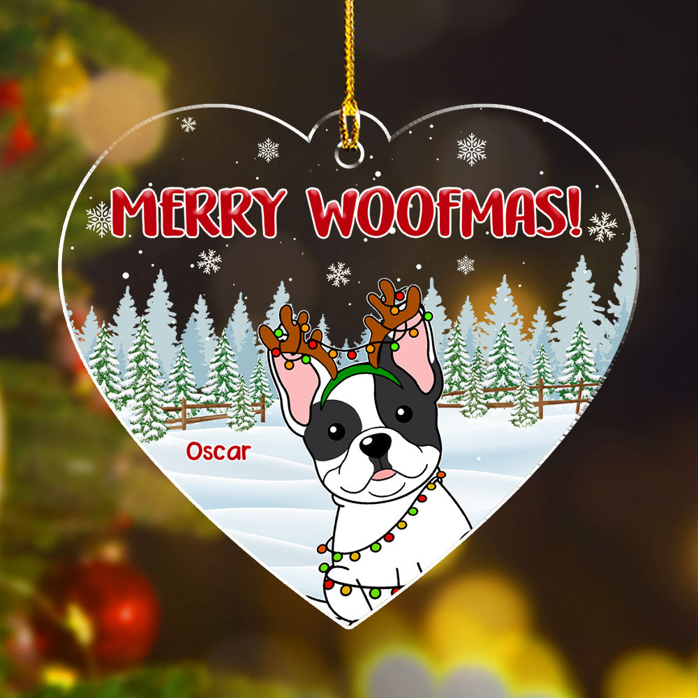 Custom Christmas Decor Home Birthday Gifts For Dog Lovers • Dog With Love - Personalized Acrylic Ornament