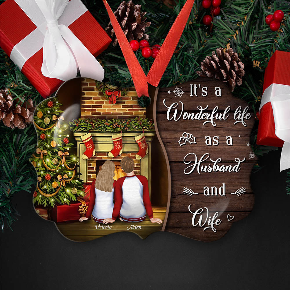 Wonderful Life - Personalized Aluminum Ornament