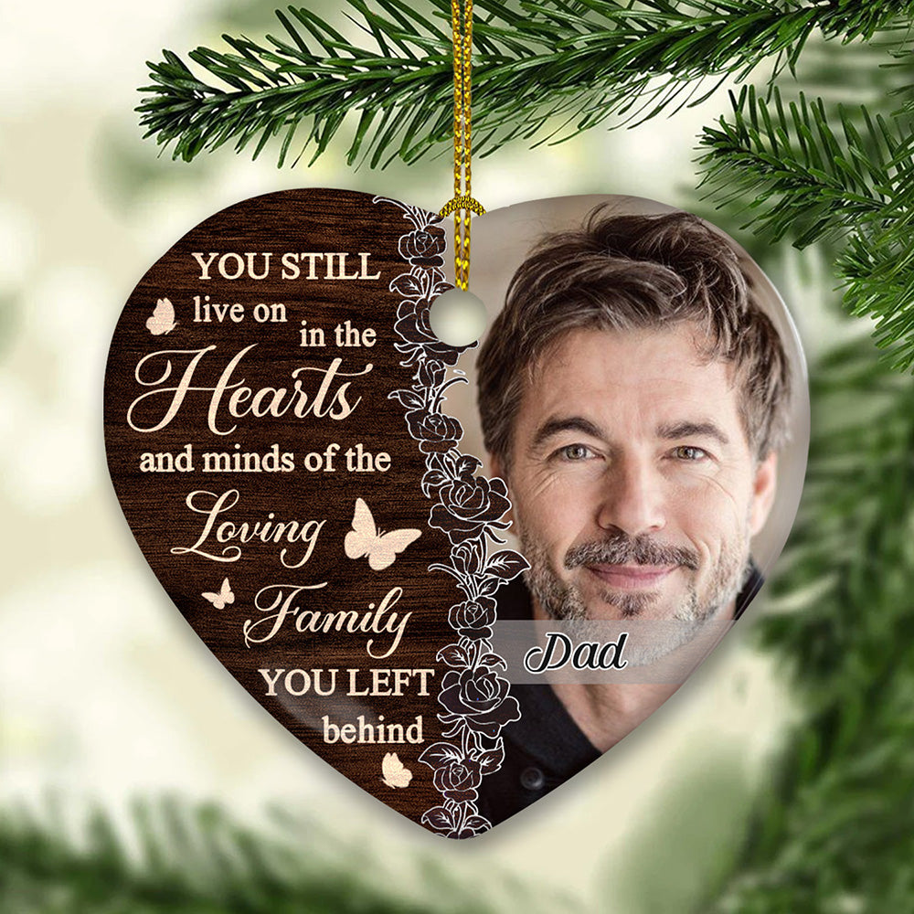 Always Be Remembered - Personalized Heart Ceramic Ornament