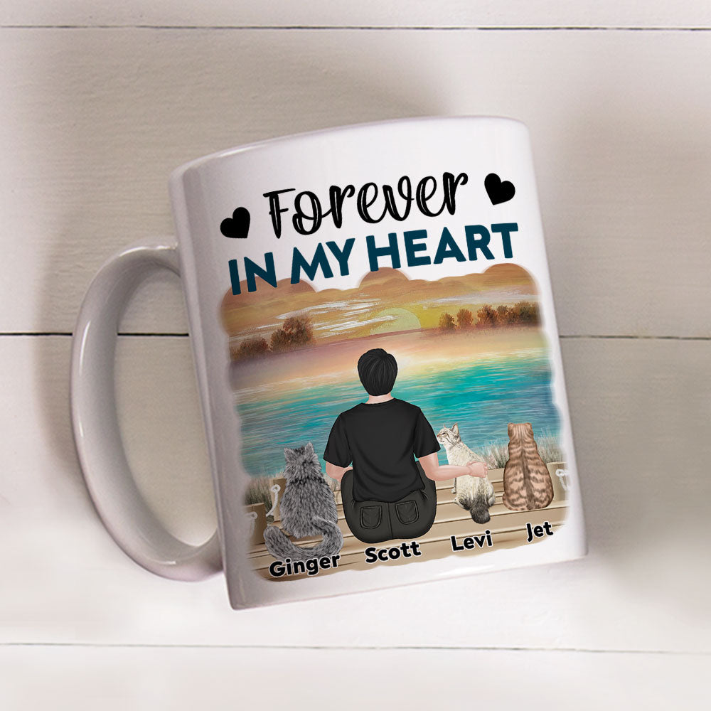 Custom Mother's day Birthday Gifts For Cat Mom, Cat Lovers • Humans And Their Cat - Personalized Coffee Mug