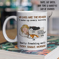 Custom Mother's day Birthday Gifts For Cat Mom, Cat Lovers • My Cat Is The Reason - Personalized White Coffee Mug