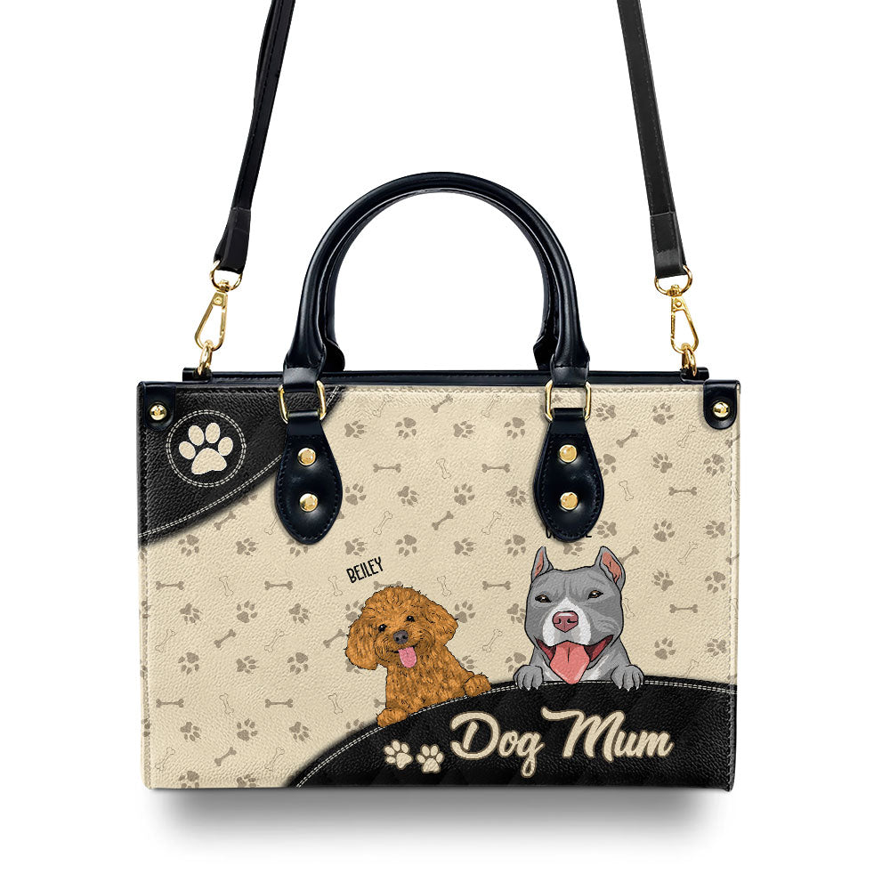 Cool Dog Mom - Personalized Leather Bag