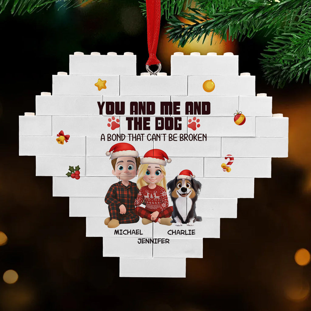 Custom Christmas Decor Home Birthday Gifts For Dog Lovers • A Girl And Her Dog - Personalized Heart Puzzle Ornament