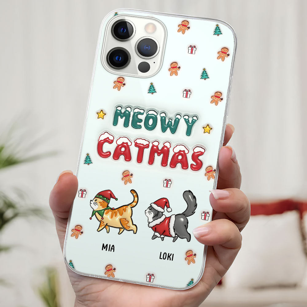 Christmas Cat - Personalized 3D Inflated Effect Phone Case