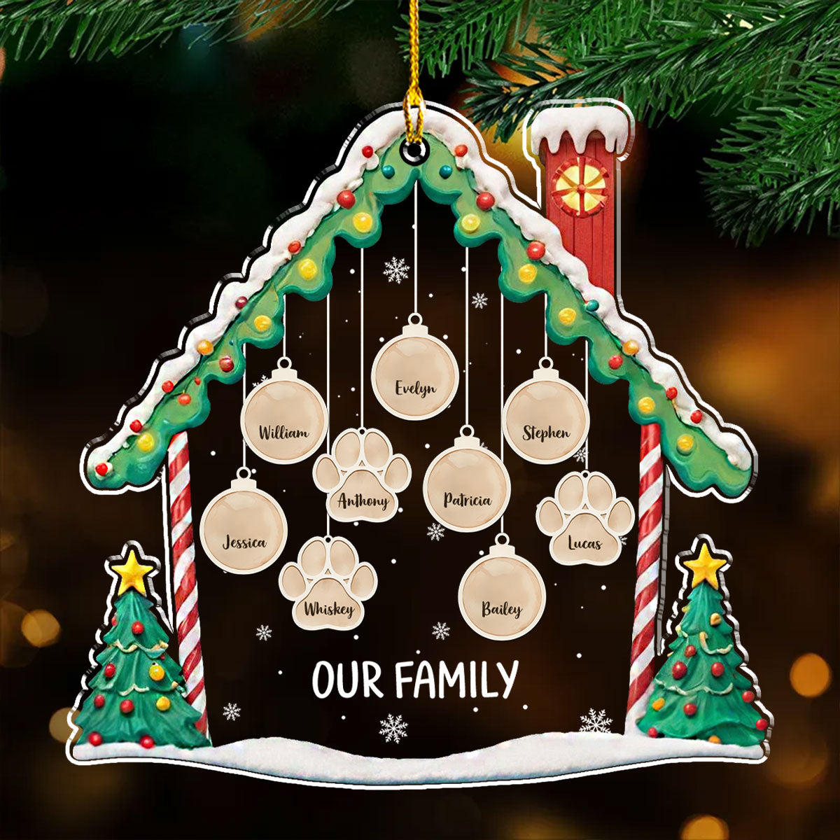 Lovely Family 2 - Personalized Acrylic Ornament