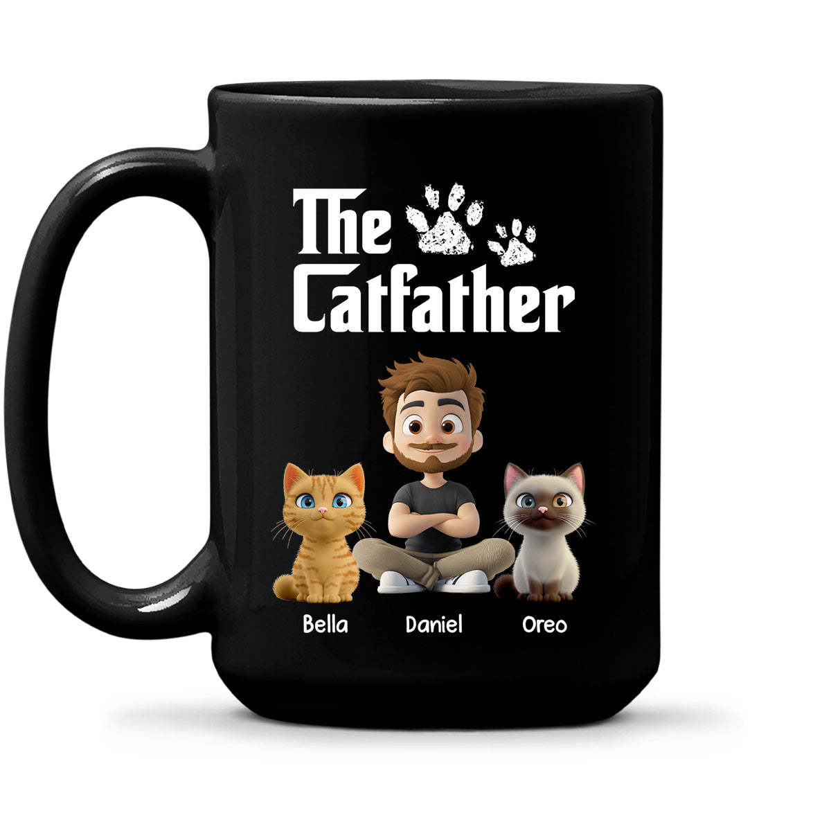 Custom Father's day Birthday Gifts For Cat Dad, Cat Lovers • Cool Cat Father - Personalized Coffee Mug