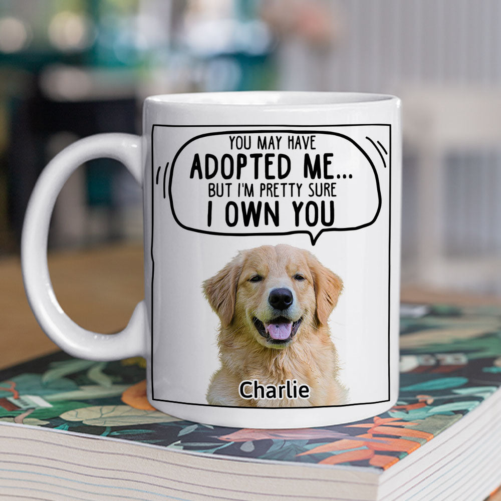 Custom Photo Christmas Birthday Gifts For Dog Lovers • We Sure We Own You Cartoon Photo - Personalized Coffee Mug
