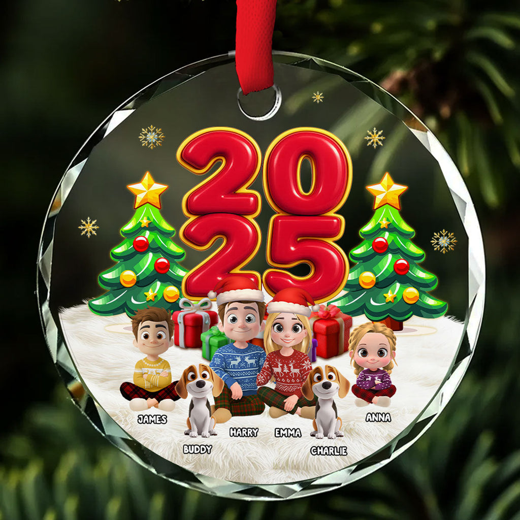 Custom Christmas Decor Home Birthday Gifts For Dog Lovers • You Me And Our Kids - Personalized Glass Ornament