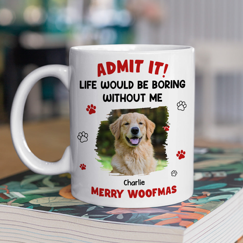 Custom Photo Christmas Birthday Gifts For Dog Lovers • Admit Cartoon Photo - Personalized Coffee Mug