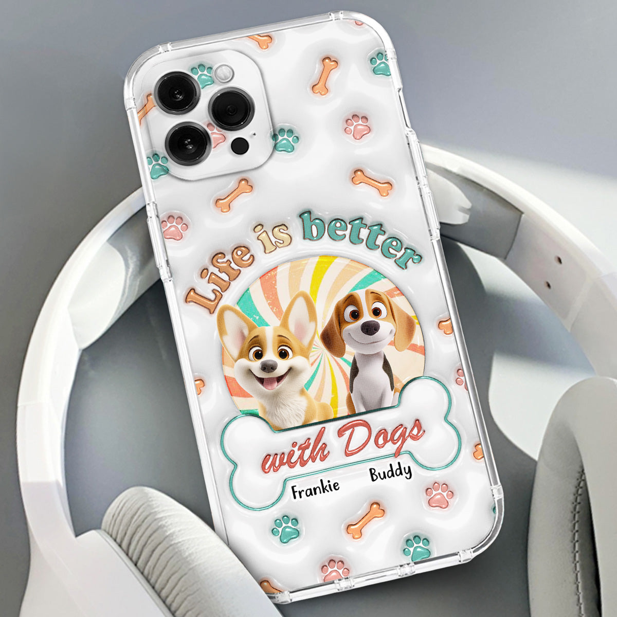 Property Of My Mom - Personalized 3D Inflated Effect Phone Case